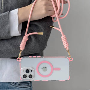 Vente en gros couverture complète transparente TPU pour <span class=keywords><strong>IPhone</strong></span> <span class=keywords><strong>14</strong></span> pro max téléphone portable sangle de cou suspendue cordes corde <span class=keywords><strong>cordon</strong></span> étui de protection - Product Image 2