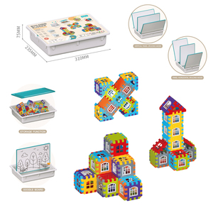 Kids Building <strong>Block</strong> Toy Learning Toys Colorful <strong>Waffle</strong> <strong>Blocks</strong> Stem Interlocking House OEM Creative 5 to 7 Years Building <strong>Blocks</strong> - Product Image 5
