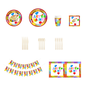 ชุดจานกระดาษลายวาดเขียนสีสันสดใสสำหรับงานศิลปะ ยี่ห้อ DAMAI แบบใช้แล้วทิ้ง - Product Image 5