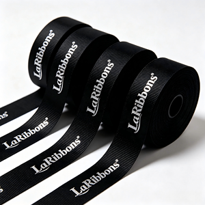 Wholesale Custom Logo Printed Grosgrain <b>Ribbon</b> Solid Color Polyester Gift Wrapping Decorative <b>Ribbon</b> - Product Image 2