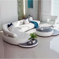 Nouveau style de mobilier de salon à prix abordable, canapé sectionnel de luxe en similicuir blanc confortable et personnalisé avec dossier pour la maison