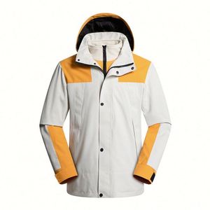 Veste de ski de montagne imperméable 3 en 1 pour homme avec doublure en polaire, coupe-vent et imperméable à capuche pour l'automne et l'hiver - Product Image 3