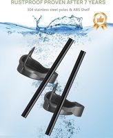 Étagère d'angle de douche CF antirouille, support de rangement rotatif à 4 niveaux, étagères de salle de bain réglables avec barre de tension