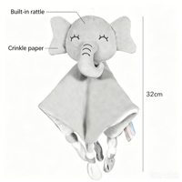 Doudou apaisant pour bébé, motif éléphant et lapin, peluche de confort pour nouveau-né, qualité maternité, à mâcher, machine à sommeil profond