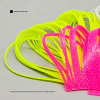 Jupes en silicone de 2 mm de large pour la fabrication de leurres de pêche, pattes en caoutchouc et matériaux de montage