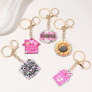 Portachiavi in Legno Rosa MAMA Super MOM per la Festa della Mamma, Design con Girasole e Casa, Confezione Regalo, Miglior Regalo per la Mamma - Product Image 2