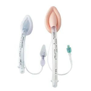 Máscara laryngeal de silicone reutilizável, barata, 2 vias, intubate, airway