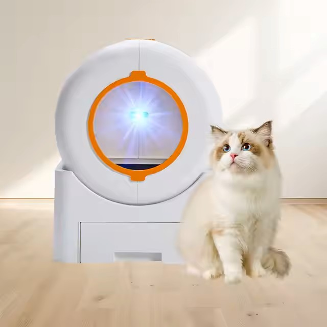 New Design Automatic Cat Litter Box with Self-cleaning Intelligent Smart Cat Toilet Fully Enclosed APP Control OEM/ODM