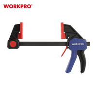 WORKPRO Pince à barre à dégagement rapide robuste de 150mm/6 ''mâchoires rembourrées souples pour menuisier outils de maintien du travail du bois