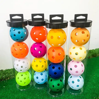 Ballon de Pickleball en PE de 74 mm, durable, avec 26/40 trous, pour entraînement, certifié USAPA, vente en gros directe usine