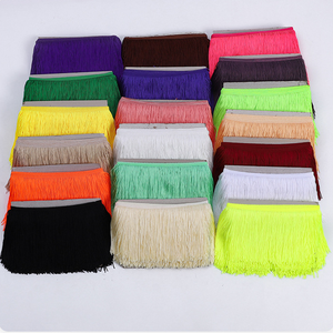 Viền Ren Tua Rua Dọc Dày <span class=keywords><strong>2</strong></span> Lớp Polyester 20Cm Rộng Cho Phụ Kiện Trang Phục Khiêu Vũ Latin Và Rèm - Product Image 2