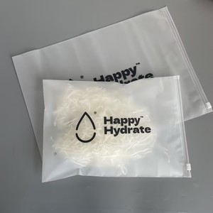 Wholesale High Quality <b>Packaging</b> Custom Logo Self Sealing Shirt Clothes Plastic Zipper Matte Black <b>Clothing</b> <b>Bags</b> - Product Image 4