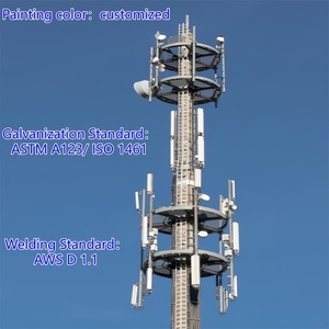Hot Dip Galvanized Monopole Telecom <strong>Tower</strong> 5G 4G Wifi Cell Base Station <strong>Antenna</strong> Mast - Product Image 5