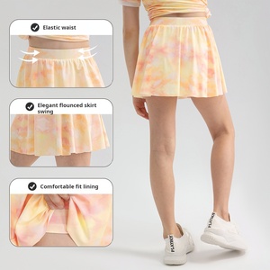 Jupe courte de sport d'été pour filles Impression colorée Culottes de yoga cool Jupe de tennis en deux pièces - Product Image 2