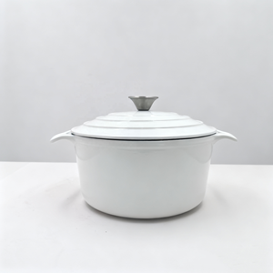 Four hollandais <span class=keywords><strong>en</strong></span> <span class=keywords><strong>fonte</strong></span> émaillée de couleur <span class=keywords><strong>personnalisable</strong></span> avec poignées tombantes, même la chaleur, ustensiles de cuisine durables pour le braisage à l'étouffée - Product Image 2