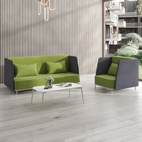 Meubles de bureau à usage général, ensemble de canapés de bureau en cuir synthétique, canapé à plusieurs places pour usage de bureau