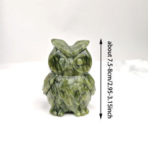 Estatua <span class=keywords><strong>de</strong></span> Cristal Natural al por Mayor, Búho <span class=keywords><strong>de</strong></span> <span class=keywords><strong>Jade</strong></span> Xiuyan, Artesanía, Tallados <span class=keywords><strong>de</strong></span> Animales, Adorno <span class=keywords><strong>de</strong></span> Jardín, <span class=keywords><strong>Piedra</strong></span> Pulida para Decoración - Product Image 5
