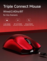 Souris de jeu sans fil EWEADN S9 ultra-légère, trois modes, haute performance, 2.4G USB, ergonomique, pour droitier