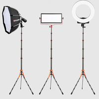 TRIOPO professionnel léger Compact en Fiber de carbone support trépied Portable support de lumière pour caméra lampe softbox