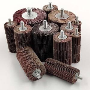 Disco de lija cilíndrico M10x1.5mm de grano grueso con unión de resina para pulido y desbarbado de paredes internas de tuberías de acero - Product Image 2