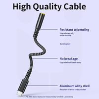 EONLINE-AMPLIFICADOR DE AURICULARES DAC USB tipo C a Jack de 3,5mm, adaptador de Audio, decodificador Digital, convertidor AUX para Xiaomi y Huawei