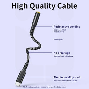 EONLINE-AMPLIFICADOR DE AURICULARES DAC USB tipo C <span class=keywords><strong>a</strong></span> Jack de 3,5mm, adaptador de Audio, decodificador Digital, <span class=keywords><strong>convertidor</strong></span> AUX para Xiaomi y Huawei - Product Image 3