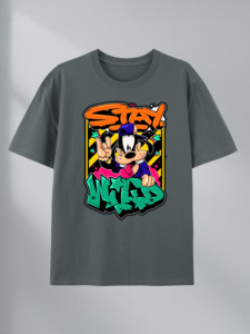 Maglietta Stay <span class=keywords><strong>Wild</strong></span> Cartoon Dog 100% cotone Magazzino USA 7 colori - Product Image 4