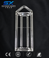 Barquette en quartz de silice fondue de haute pureté, barquette porte-échantillon en quartz transparent pour four tubulaire