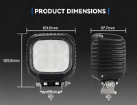 Projecteur de travail LED 4 pouces à faisceau large IP69K 63W Emark 12V 24V – Lampe de travail LED en gros