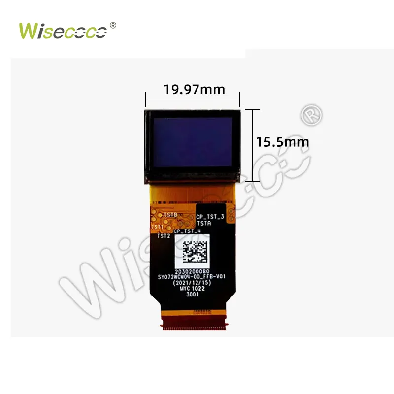 Wiseco trong kho hỗ trợ tùy chỉnh kích thước hiển thị giao diện 0.72 inch màn hình LCD 1920*1200 TFT hiển thị cảm ứng tùy chọn cho VR AR