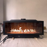 MEISU.CH Poêle à gaz encastrable intérieur/extérieur de 48 pouces avec ventilateur et prise d'air, homologué CSA, pour chauffage par combustion de gaz