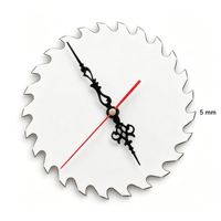 Horloge à sublimation en forme de lame de scie, Horloge murale vierge en MDF blanc, Horloge en bois personnalisable, Meilleures ventes au Canada