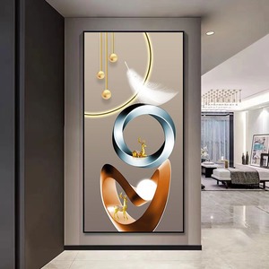 Pintura <span class=keywords><strong>al</strong></span> Óleo sobre Papel con Cristal Personalizada, Arte Decorativo de Lujo <span class=keywords><strong>para</strong></span> Hoteles, Vestíbulos y Habitaciones - Product Image 4