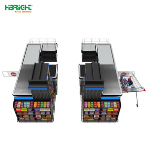 Highbright Modern Combined Cashier <b>Counter</b> with Display Rack for Supermarket & Grocery Stores - Product Image 4
