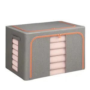 Clothes storage box household folding fabric waterproof wardrobe packing moving and tidying up storage