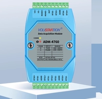 Módulo de adquisición de temperatura Pt100 de 6 canales, Pt1000 a RS485, con protocolo MODBUS RTU, de 1/2 ", de 1/2", de 1/2 ", de 1/2"