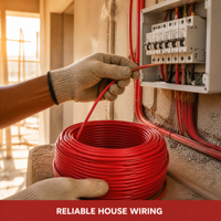 Kabel Tembaga Inti Tunggal Berisolasi PVC untuk Penggunaan Bawah Tanah, Tahan Tegangan 450V/750V, untuk Instalasi Listrik Rumah