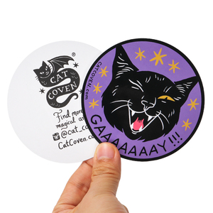 Custom Waterproof <strong>Vinyl</strong> Double Sided Rounds Glass Sticker Print Double Sided <strong>Adhesive</strong> Uv Sticker Double Side Sticker - Product Image 5