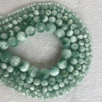 Perles en pierre naturelle Larimar verte, cristaux, 4mm-12mm, tendance pour la fabrication de bracelets, vente en gros