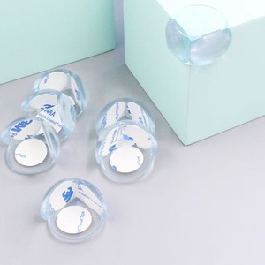 Hanweisong Silicone <b>Corner</b> <b>Protectors</b> Transparent Square Round Edge Guards For Kids Safety Furniture Protection - Product Image 1