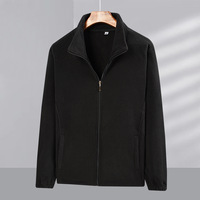 Veste en polaire à col en V à simple boutonnage pour homme |   Manteau décontracté ample et chaud pour l'hiver et l'automne, pour personnes d'âge moyen et âgées, grandes tailles