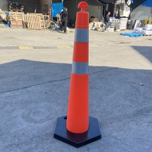 Дорожный столбик из ПЭ, светоотражающий, 110 см, красно-белый, 10 см, сигнальный столбик - Product Image 5