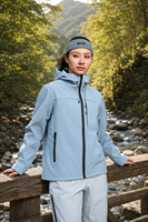 Veste à capuche unisexe en tissu rigide, doublure polaire chaude et confortable, imperméable, coupe-vent, manteau d'hiver pour la randonnée, le camping et les activités de plein air, imprimé