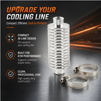 Radiateur en ligne pour refroidisseur d'eau avec colliers de fixation pour KTM EXC300 EXC250 XCW250 XCW300 2024 SX250 SX300 XC250 XC300 2023-2024 en aluminium
