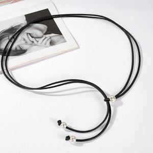 สายรัดข้อมือจิวเวลรี่สำหรับผู้หญิง, สายรัดหนัง PU มาใหม่สายรัด<span class=keywords><strong>เอว</strong></span>แบบบางประดับมุกสายรัดเอว - Product Image 5