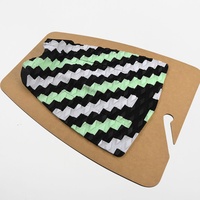 Tapis de traction EVA antidérapant rainuré pour la queue de planche de surf, avec arche surélevée et adhésif puissant pour shortboard