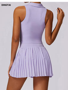 Frauen Golf Sets Schnellt rocknende ärmellose Top Sport rock <span class=keywords><strong>2</strong></span> Stück Tennis Sets Hochwertige Workout Gym Fitness Sets für Frauen - Product Image 2