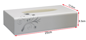 2022 yeni tasarım yüksek kaliteli otel ofis banyo beyaz dikdörtgen doku tutucu akrilik doku kutusu kapağı - Product Image 5