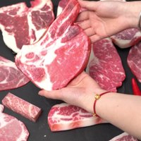 Model Tulang Rusuk Sapi Tiruan Panjang untuk Steak Wagyu, Steak T-Bone, Bahan Busa untuk Halloween Natal