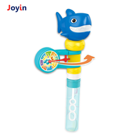 2 en 1 Baguette à bulles Shark Hand Toy Ocean Adventure Music Bubble Stick for Kids Outdoor Play and Beach Fun